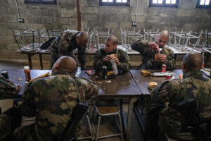 France, Caylus, 2022-03-15. Training of foreign legion soldiers in south of France, at the 4th Regiment. Photograph by F