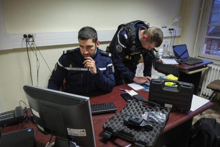 France, Melun, Mai 2024. Officer-students from the Melun school take part in their final exercise before joining a natio