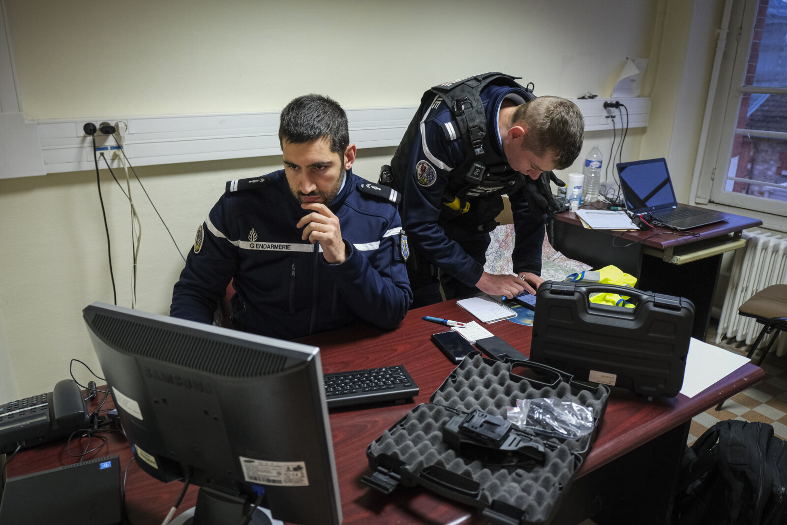France, Melun, Mai 2024. Officer-students from the Melun school take part in their final exercise before joining a natio