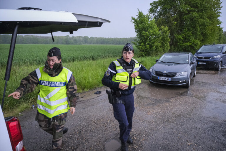 France, Melun, Mai 2024. Officer-students from the Melun school take part in their final exercise before joining a natio