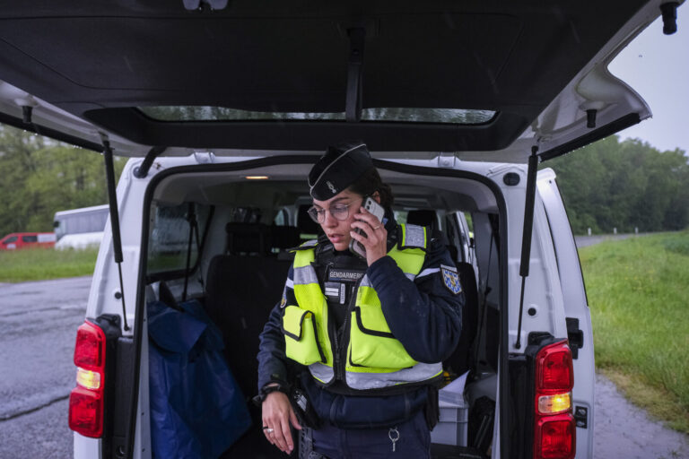 France, Melun, Mai 2024. Officer-students from the Melun school take part in their final exercise before joining a natio
