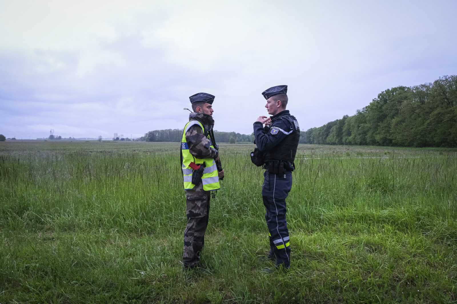France, Melun, Mai 2024. Officer-students from the Melun school take part in their final exercise before joining a natio