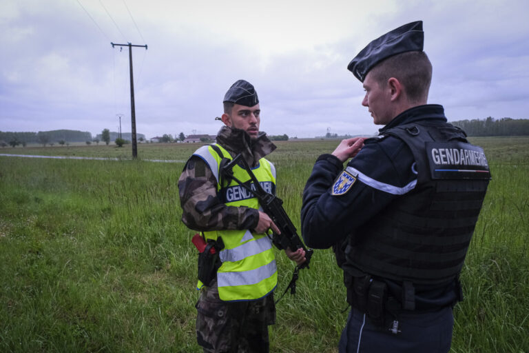 France, Melun, Mai 2024. Officer-students from the Melun school take part in their final exercise before joining a natio