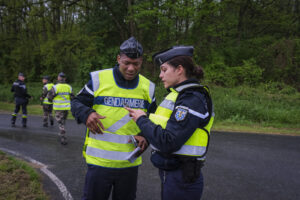 France, Melun, Mai 2024. Officer-students from the Melun school take part in their final exercise before joining a natio