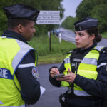France, Melun, Mai 2024. Officer-students from the Melun school take part in their final exercise before joining a natio