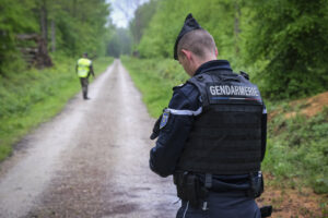 France, Melun, Mai 2024. Officer-students from the Melun school take part in their final exercise before joining a natio