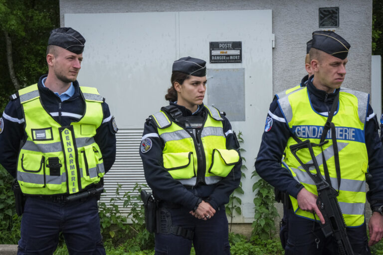 France, Melun, Mai 2024. Officer-students from the Melun school take part in their final exercise before joining a natio