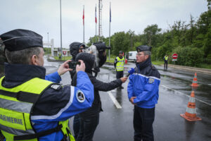 France, Melun, Mai 2024. Officer-students from the Melun school take part in their final exercise before joining a natio