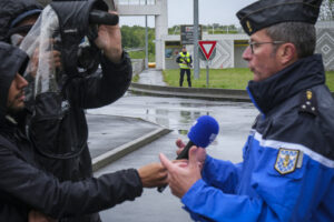 France, Melun, Mai 2024. Officer-students from the Melun school take part in their final exercise before joining a natio