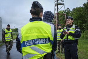 France, Melun, Mai 2024. Officer-students from the Melun school take part in their final exercise before joining a natio