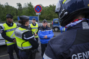 France, Melun, Mai 2024. Officer-students from the Melun school take part in their final exercise before joining a natio