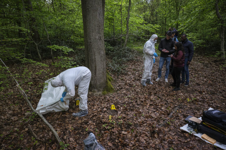 France, Melun, Mai 2024. Officer-students from the Melun school take part in their final exercise before joining a natio