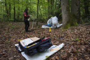 France, Melun, Mai 2024. Officer-students from the Melun school take part in their final exercise before joining a natio