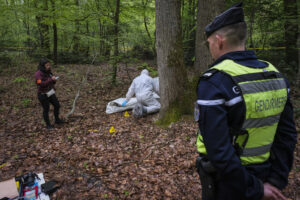 France, Melun, Mai 2024. Officer-students from the Melun school take part in their final exercise before joining a natio