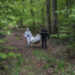 France, Melun, Mai 2024. Officer-students from the Melun school take part in their final exercise before joining a natio