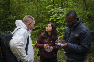 France, Melun, Mai 2024. Officer-students from the Melun school take part in their final exercise before joining a natio