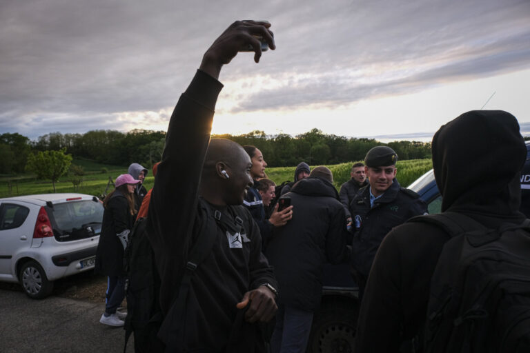 France, Melun, Mai 2024. Officer-students from the Melun school take part in their final exercise before joining a natio