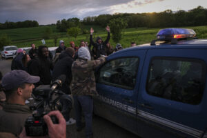 France, Melun, Mai 2024. Officer-students from the Melun school take part in their final exercise before joining a natio