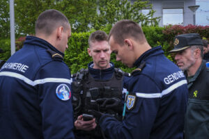 France, Melun, Mai 2024. Officer-students from the Melun school take part in their final exercise before joining a natio