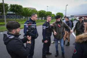 France, Melun, Mai 2024. Officer-students from the Melun school take part in their final exercise before joining a natio