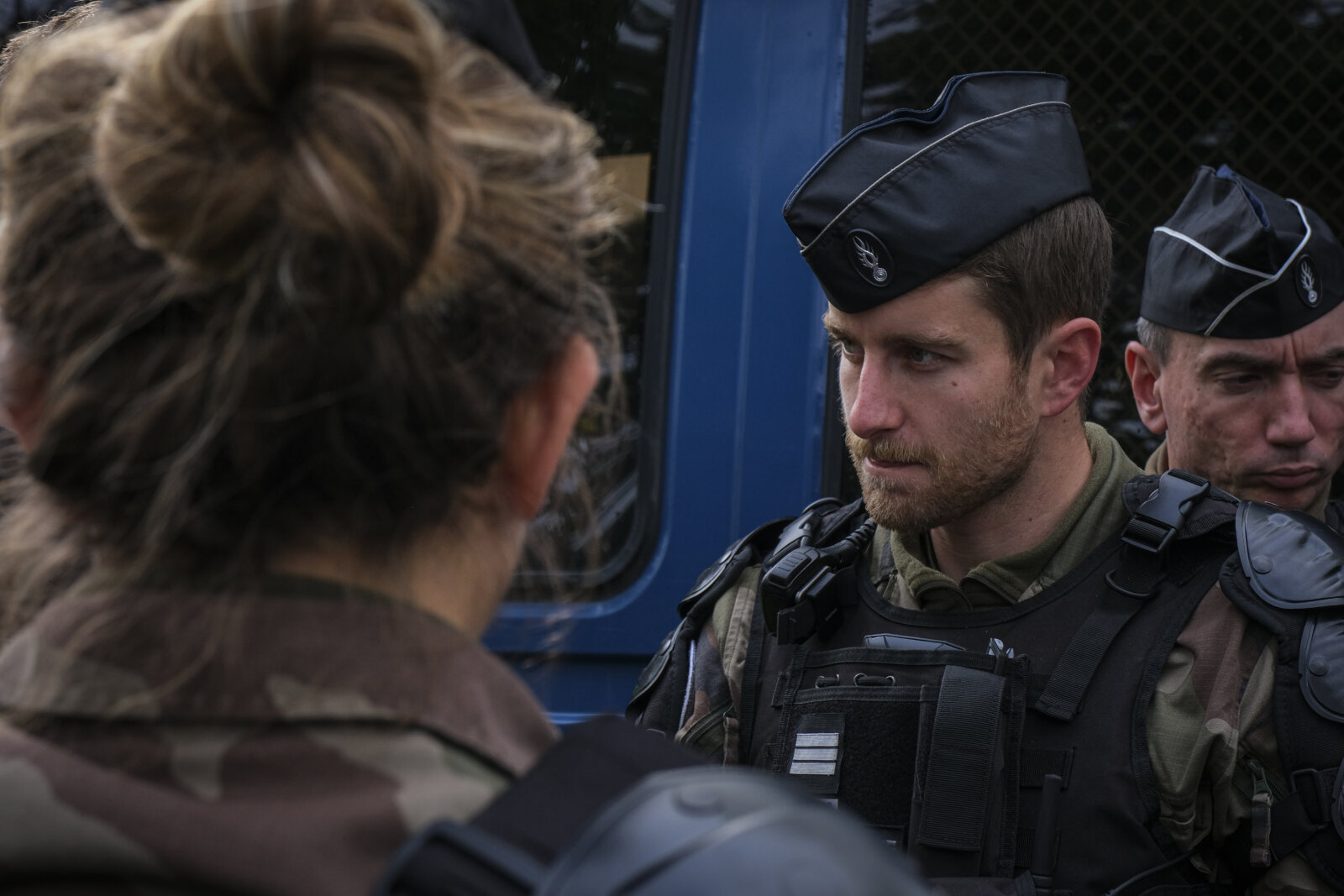 France, Melun, Mai 2024. Officer-students from the Melun school take part in their final exercise before joining a natio