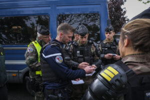 France, Melun, Mai 2024. Officer-students from the Melun school take part in their final exercise before joining a natio