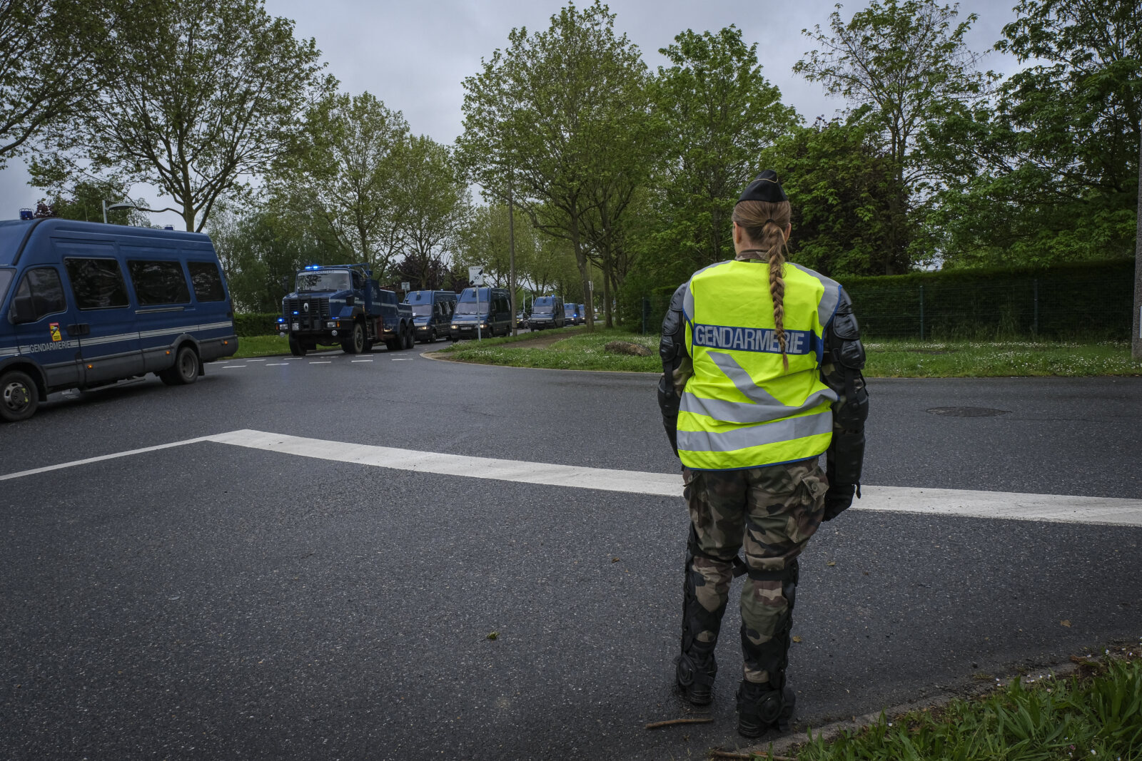 France, Melun, Mai 2024. Officer-students from the Melun school take part in their final exercise before joining a natio