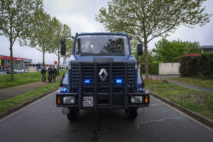 France, Melun, Mai 2024. Officer-students from the Melun school take part in their final exercise before joining a natio