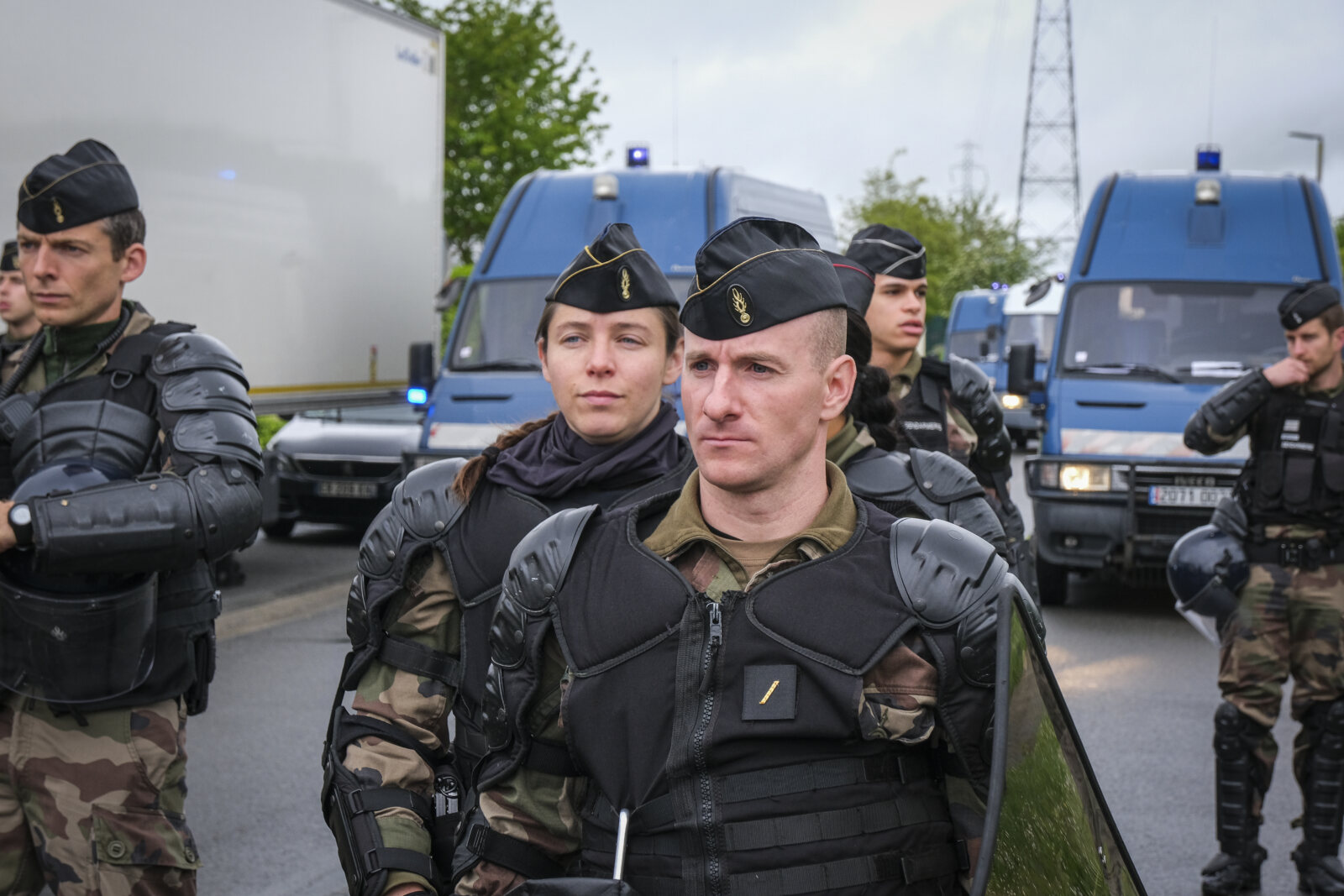 France, Melun, Mai 2024. Officer-students from the Melun school take part in their final exercise before joining a natio