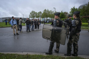 France, Melun, Mai 2024. Officer-students from the Melun school take part in their final exercise before joining a natio