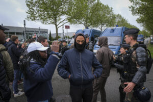 France, Melun, Mai 2024. Officer-students from the Melun school take part in their final exercise before joining a natio