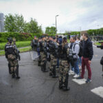 France, Melun, Mai 2024. Officer-students from the Melun school take part in their final exercise before joining a natio