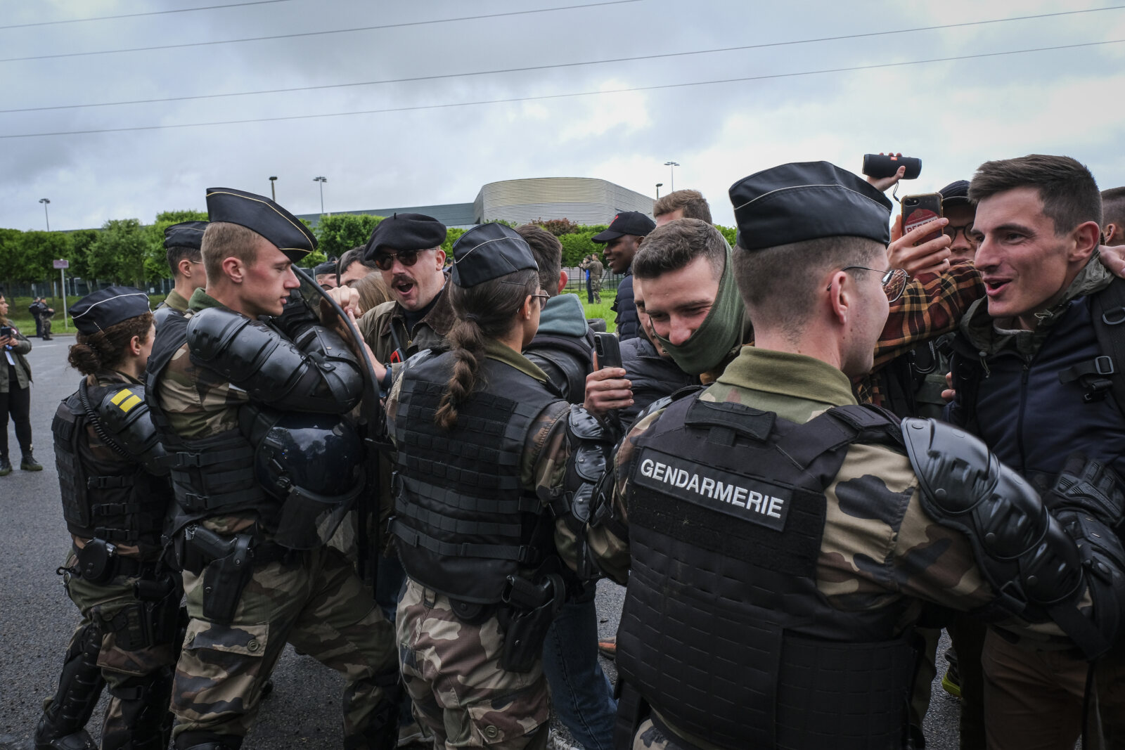 France, Melun, Mai 2024. Officer-students from the Melun school take part in their final exercise before joining a natio