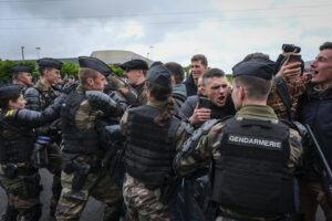 France, Melun, Mai 2024. Officer-students from the Melun school take part in their final exercise before joining a natio