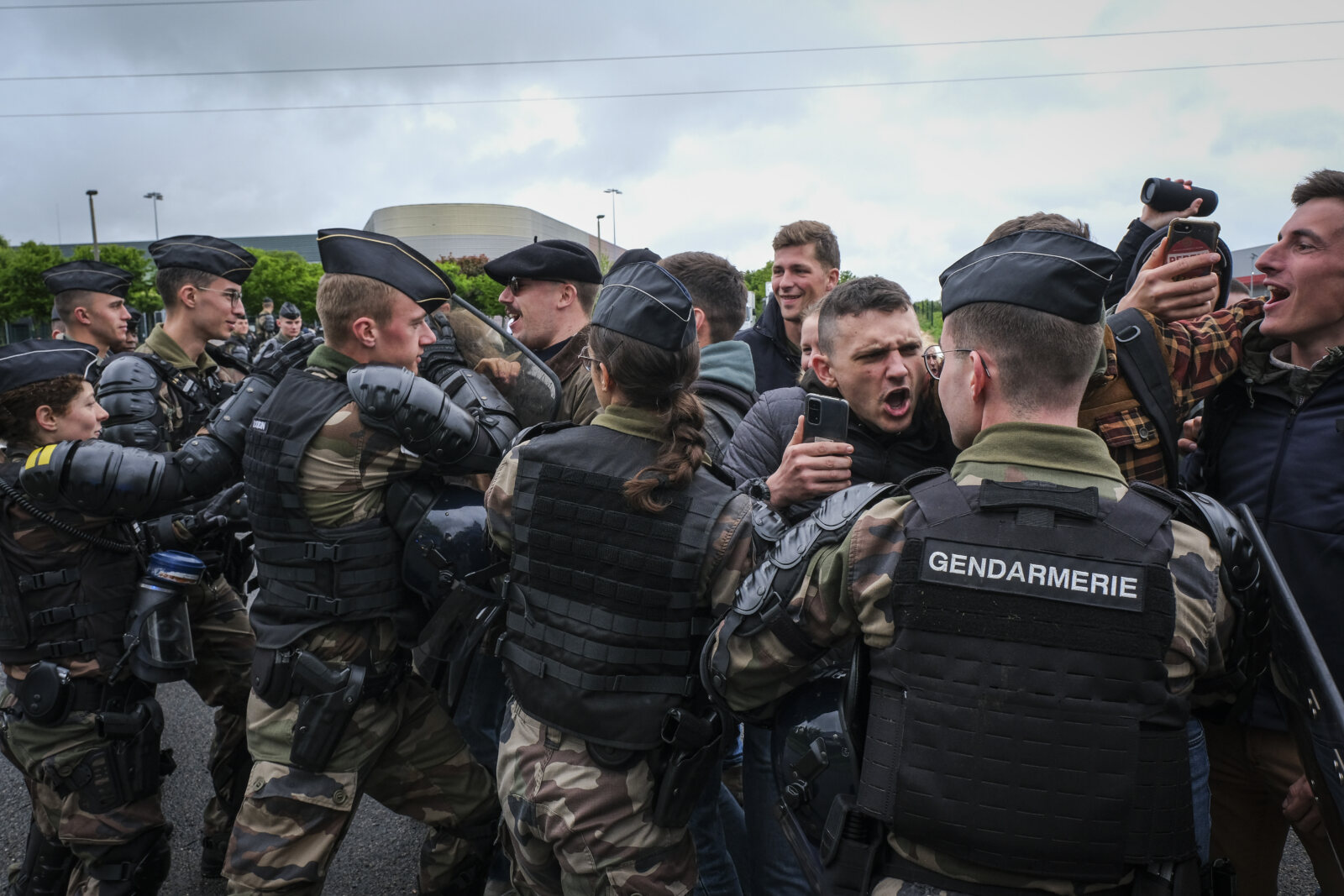 France, Melun, Mai 2024. Officer-students from the Melun school take part in their final exercise before joining a natio