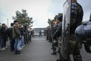 France, Melun, Mai 2024. Officer-students from the Melun school take part in their final exercise before joining a natio