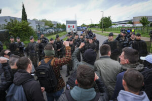 France, Melun, Mai 2024. Officer-students from the Melun school take part in their final exercise before joining a natio