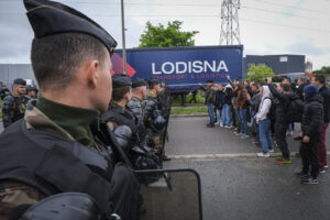 France, Melun, Mai 2024. Officer-students from the Melun school take part in their final exercise before joining a natio