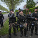France, Melun, Mai 2024. Officer-students from the Melun school take part in their final exercise before joining a natio