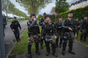 France, Melun, Mai 2024. Officer-students from the Melun school take part in their final exercise before joining a natio