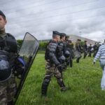 France, Melun, Mai 2024. Officer-students from the Melun school take part in their final exercise before joining a natio