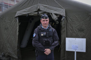 France, Melun, Mai 2024. Officer-students from the Melun school take part in their final exercise before joining a natio