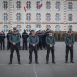France, Melun, Mai 2024. Officer-students from the Melun school take part in their final exercise before joining a natio