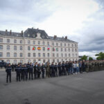 France, Melun, Mai 2024. Officer-students from the Melun school take part in their final exercise before joining a natio