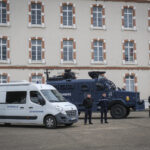 France, Melun, Mai 2024. Officer-students from the Melun school take part in their final exercise before joining a natio