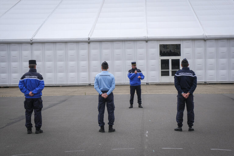 France, Melun, Mai 2024. Officer-students from the Melun school take part in their final exercise before joining a natio