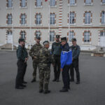 France, Melun, Mai 2024. Officer-students from the Melun school take part in their final exercise before joining a natio