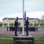 France, Melun, Mai 2024. Officer-students from the Melun school take part in their final exercise before joining a natio
