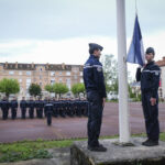 France, Melun, Mai 2024. Officer-students from the Melun school take part in their final exercise before joining a natio