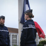 France, Melun, Mai 2024. Officer-students from the Melun school take part in their final exercise before joining a natio
